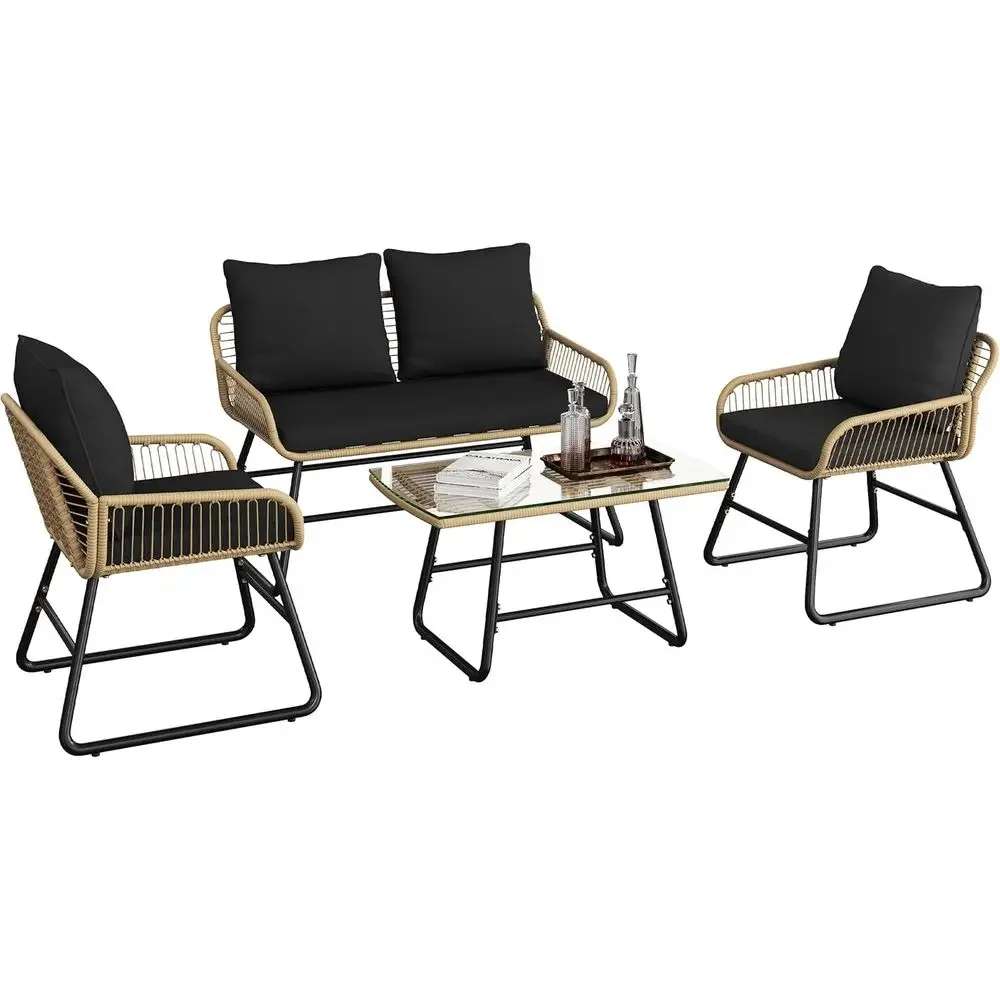 Outdoor Furniture Loveseat - Conjunto de Móveis de Vime para