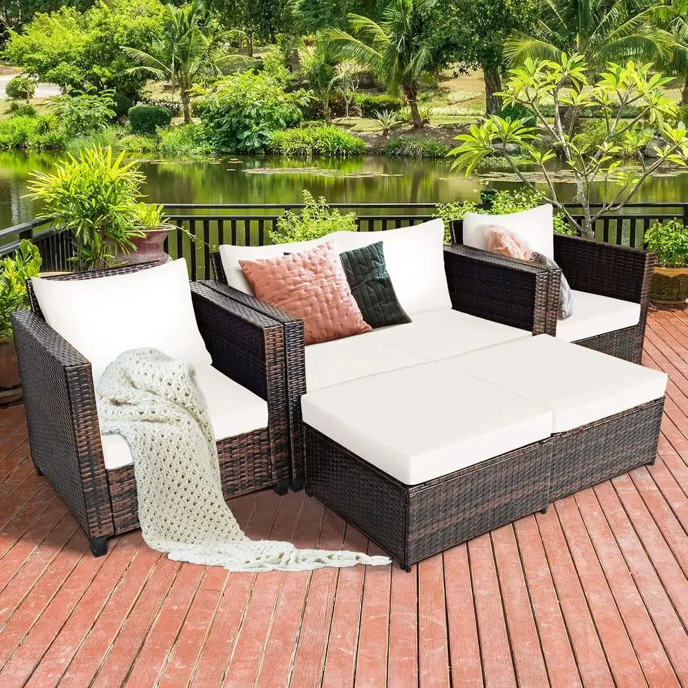 Outdoor Furniture Loveseat - Conjunto de Móveis de Vime para