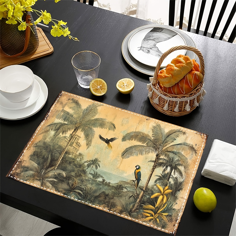 Outdoor Furniture Vintage - Napperão estilo tropical VIKAMA com palmeiras