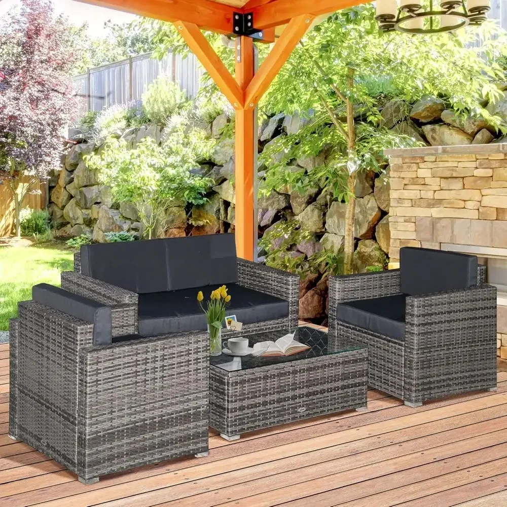 Outdoor Furniture Loveseat - Conjunto de móveis seccionais de vime