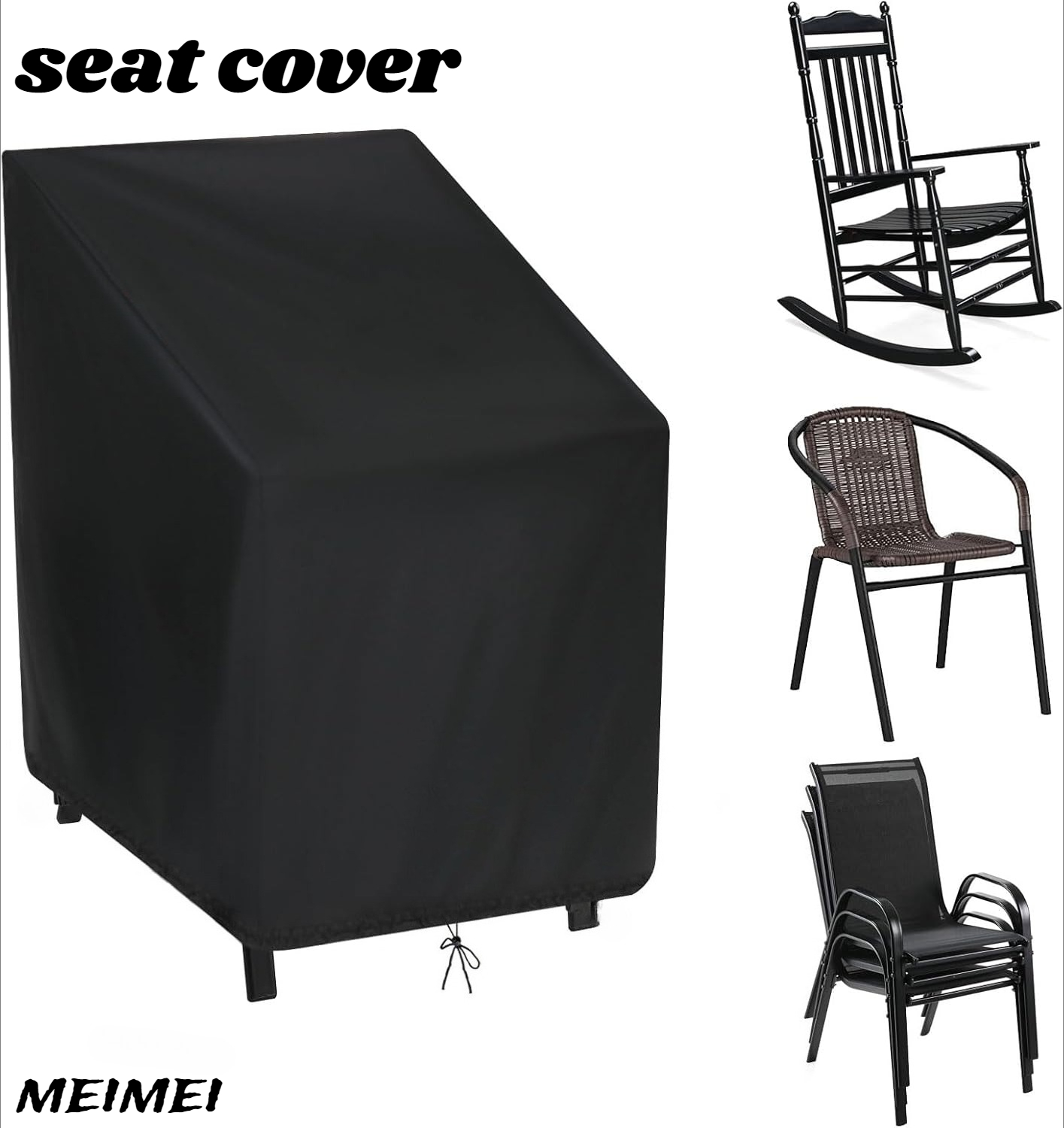 Outdoor Furniture Covers Waterproof - Cadeira empilhada capa de poeira saco
