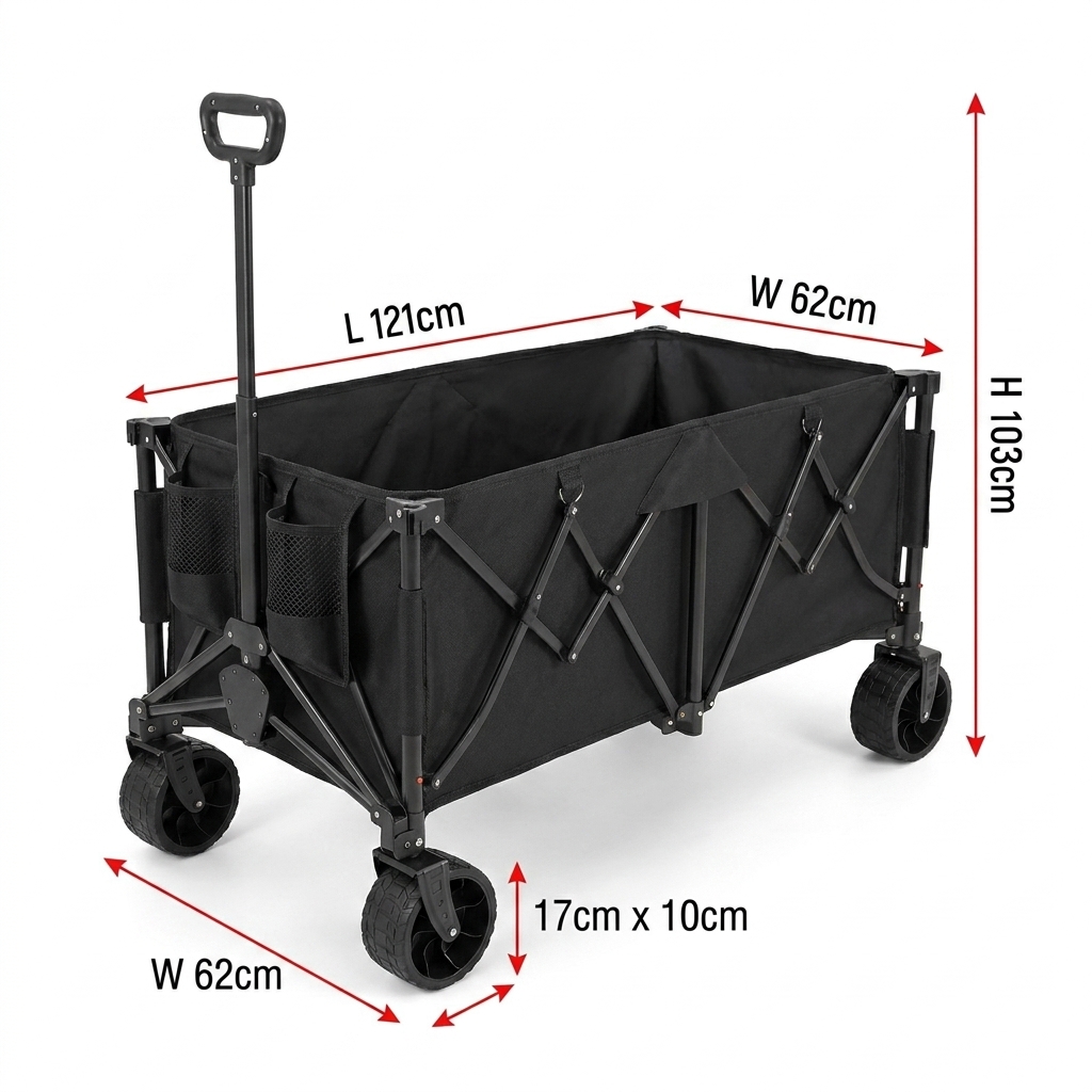 Outdoor Furniture Set - Carrinho Dobrável Reforçado Personalizado com Capacidade