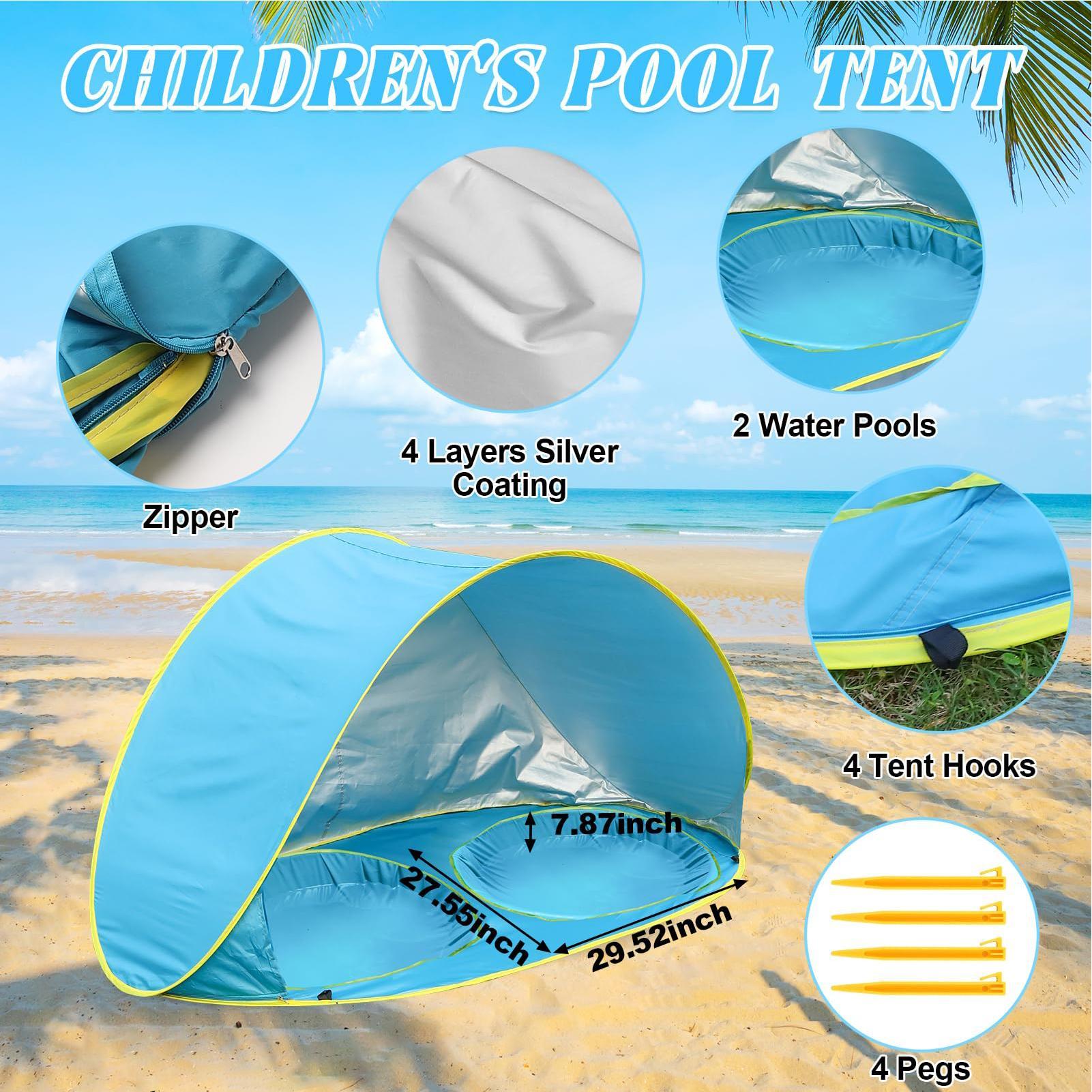 Tenda de praia infantil com pi - Sun Sail Shade avaliação e preço
