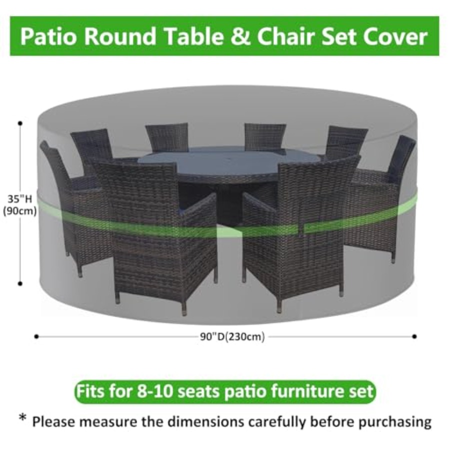 Capas redondas para móveis de  - Outdoor Furniture Covers Waterproof avaliação e preço