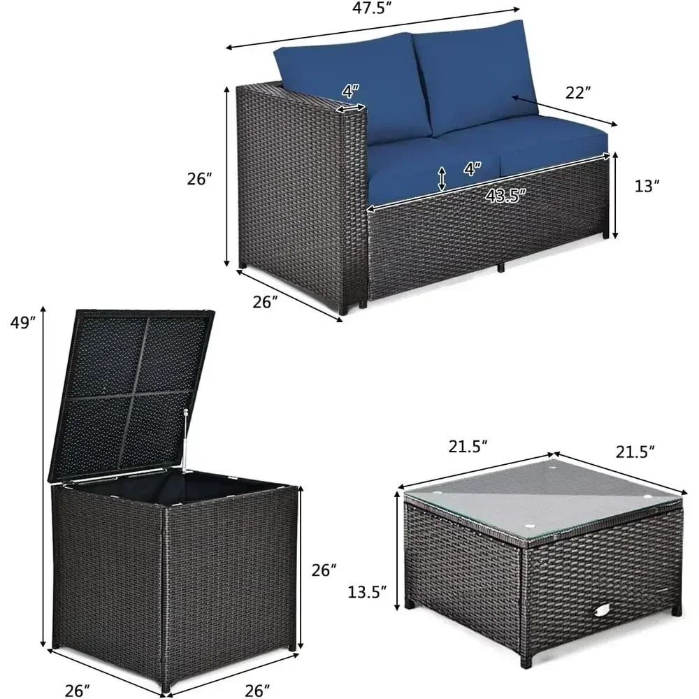 Conjunto de Móveis para Pátio  - Outdoor Furniture Loveseat avaliação e preço