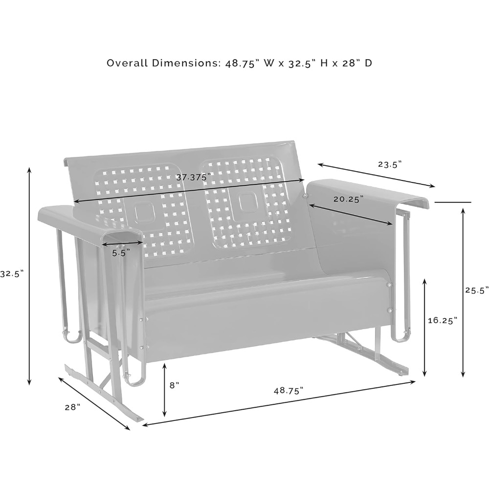 Planador de assento de lovesea - Outdoor Furniture Loveseat avaliação e preço