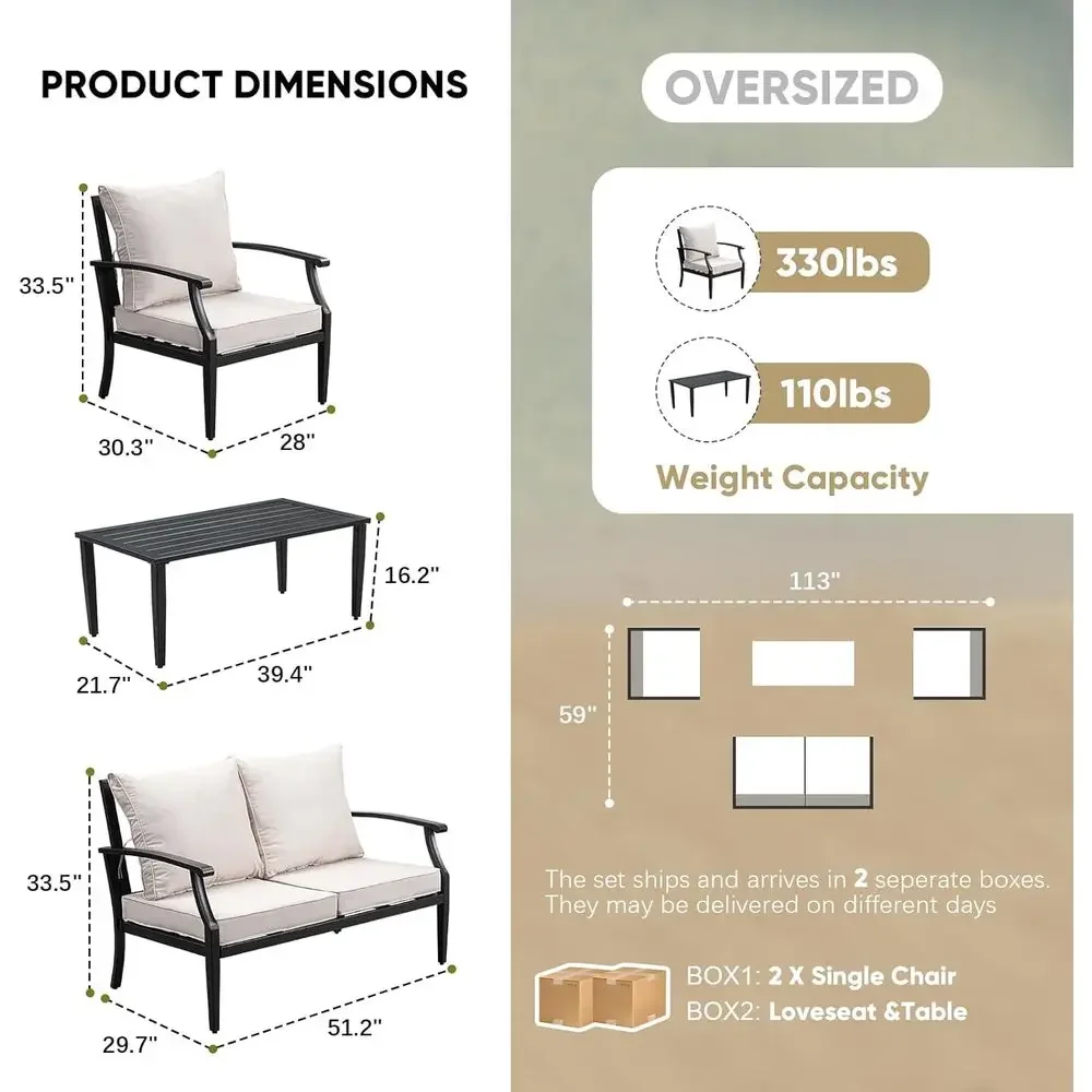 Conjunto de Móveis para Pátio  - Outdoor Furniture Loveseat avaliação e preço