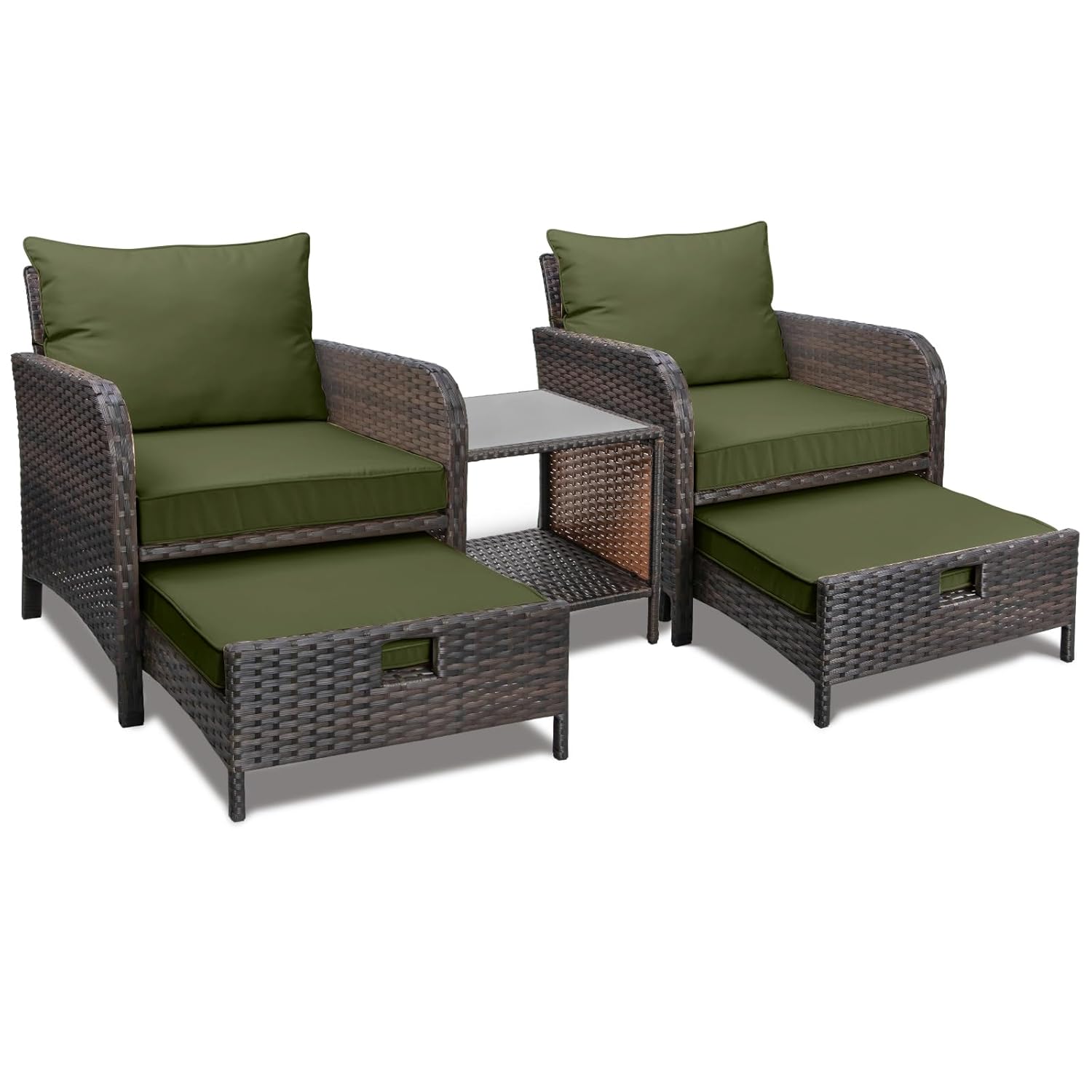 Conjunto de 5 Peças de Rattan  - Outdoor Furniture Set avaliação e preço