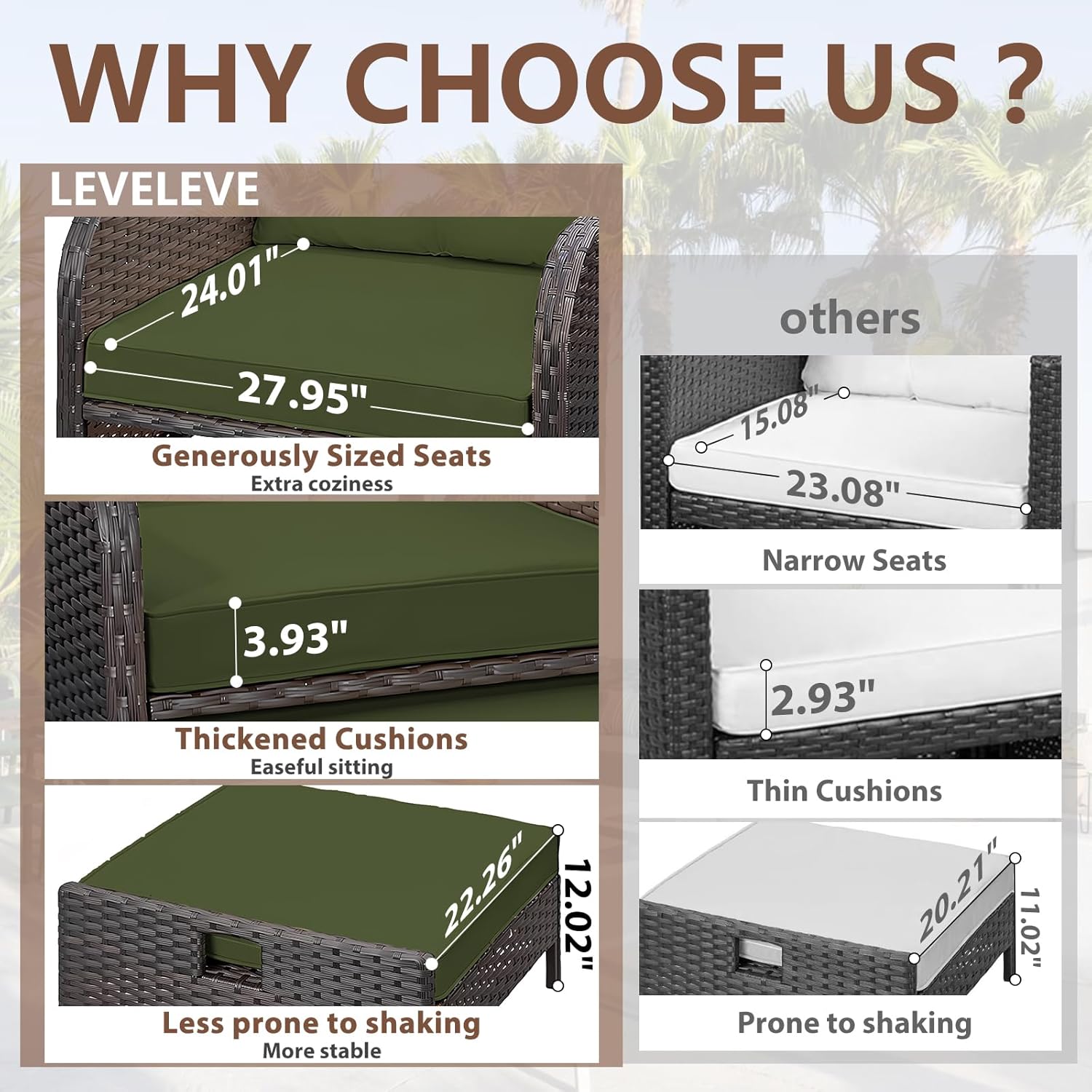 Conjunto de 5 Peças de Rattan  - Outdoor Furniture Set avaliação e preço