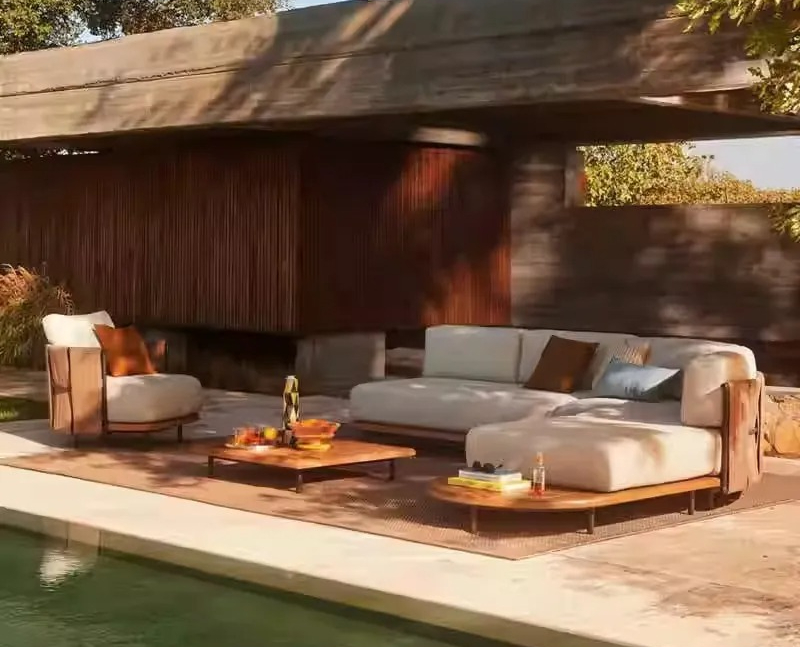 Sofá de vime nórdico para exte - Outdoor Furniture Designer avaliação e preço