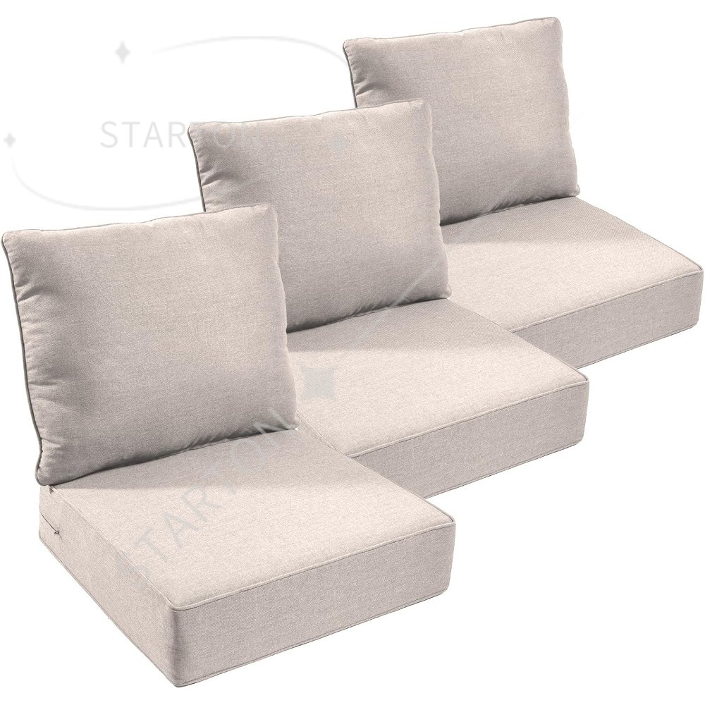 Conjunto de 3 almofadas para c - Outdoor Furniture Cushions 24 X 24 avaliação e preço