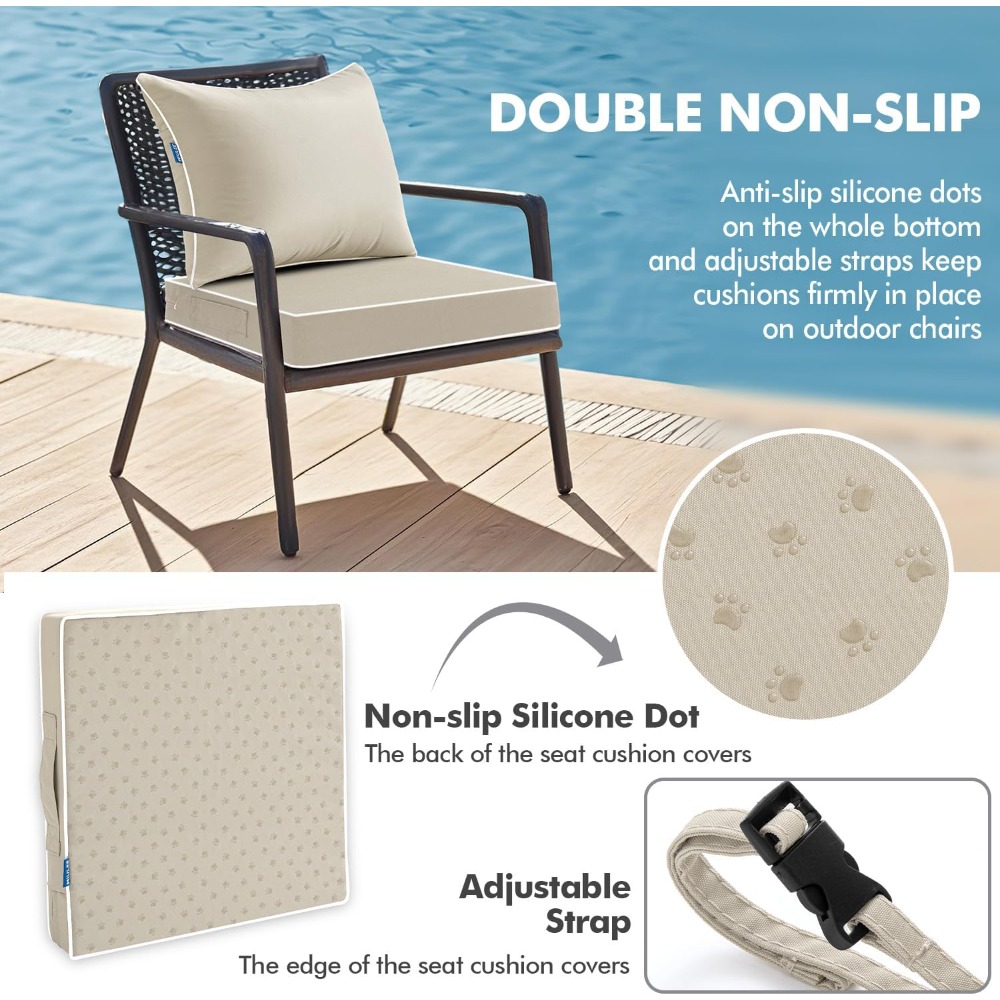 Almofada de Assento Bege para  - Outdoor Furniture Cushions 24 X 24 avaliação e preço
