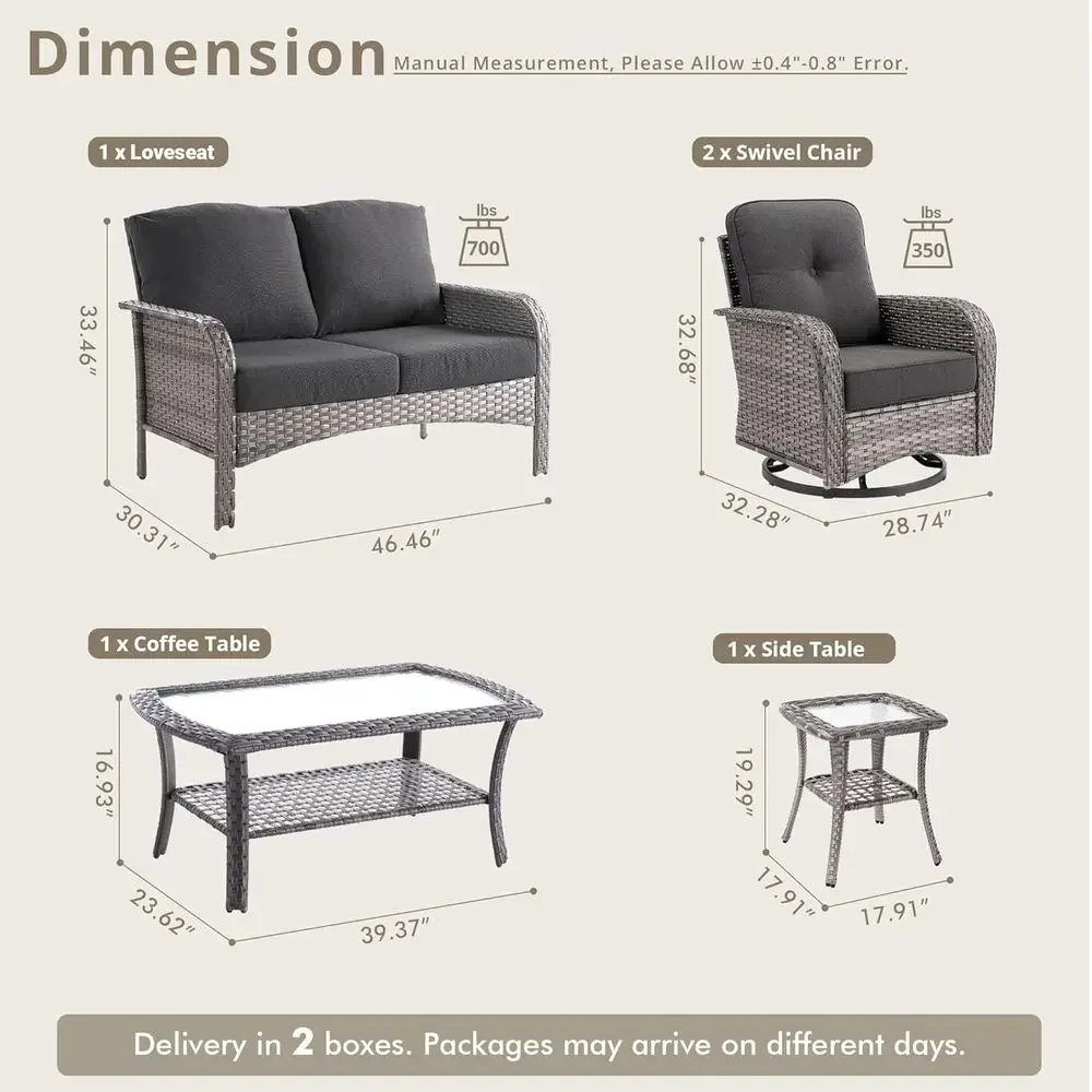 Conjunto de Móveis para Pátio  - Outdoor Furniture Loveseat avaliação e preço