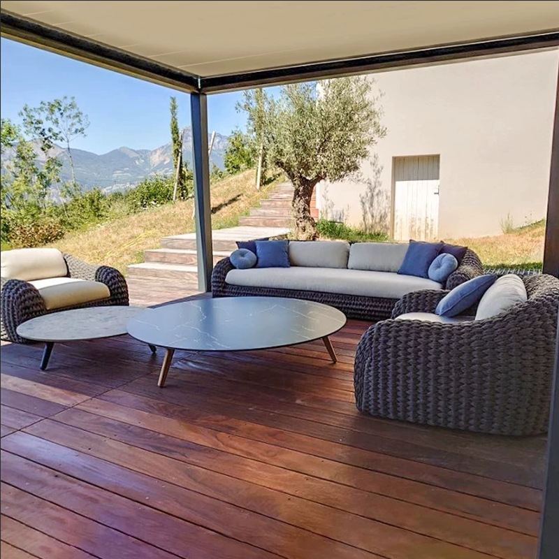 Conjunto de Sofá de Rattan HYS - Outdoor Furniture Teak avaliação e preço