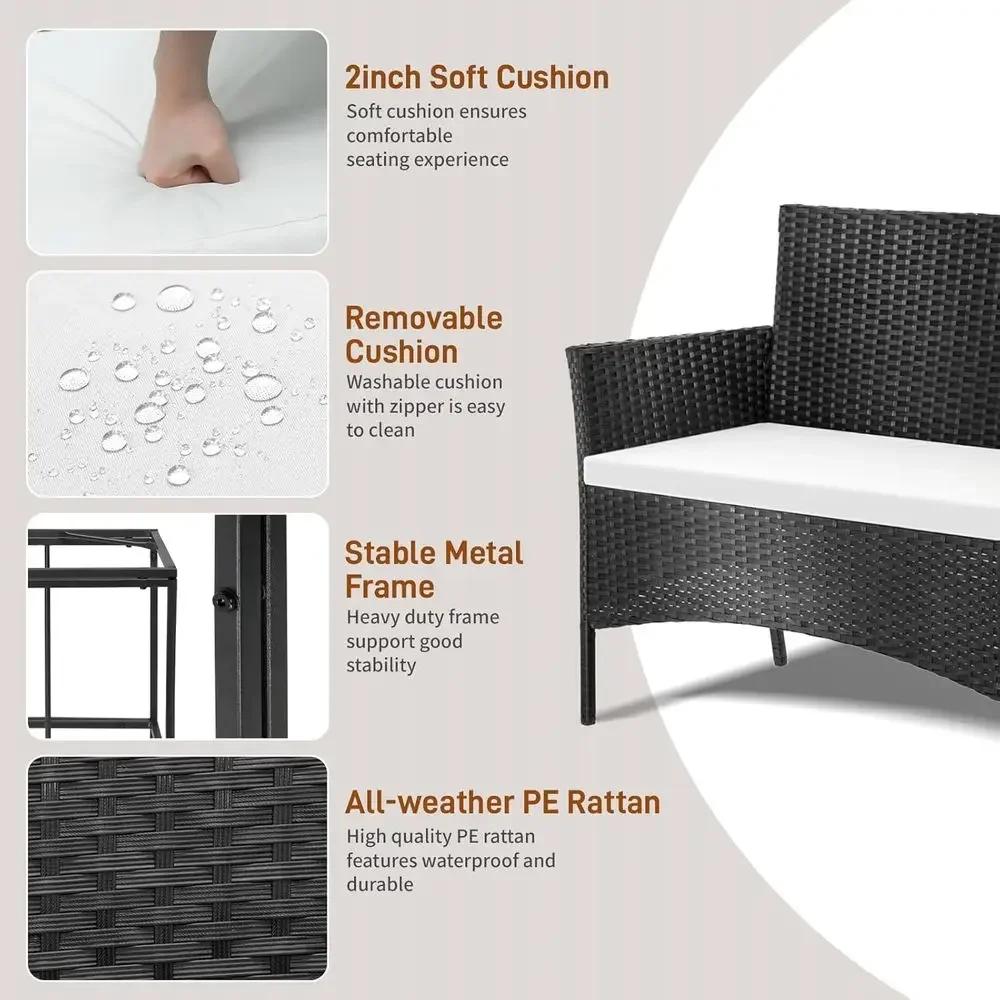 Conjunto de Móveis para Pátio  - Outdoor Furniture Loveseat avaliação e preço