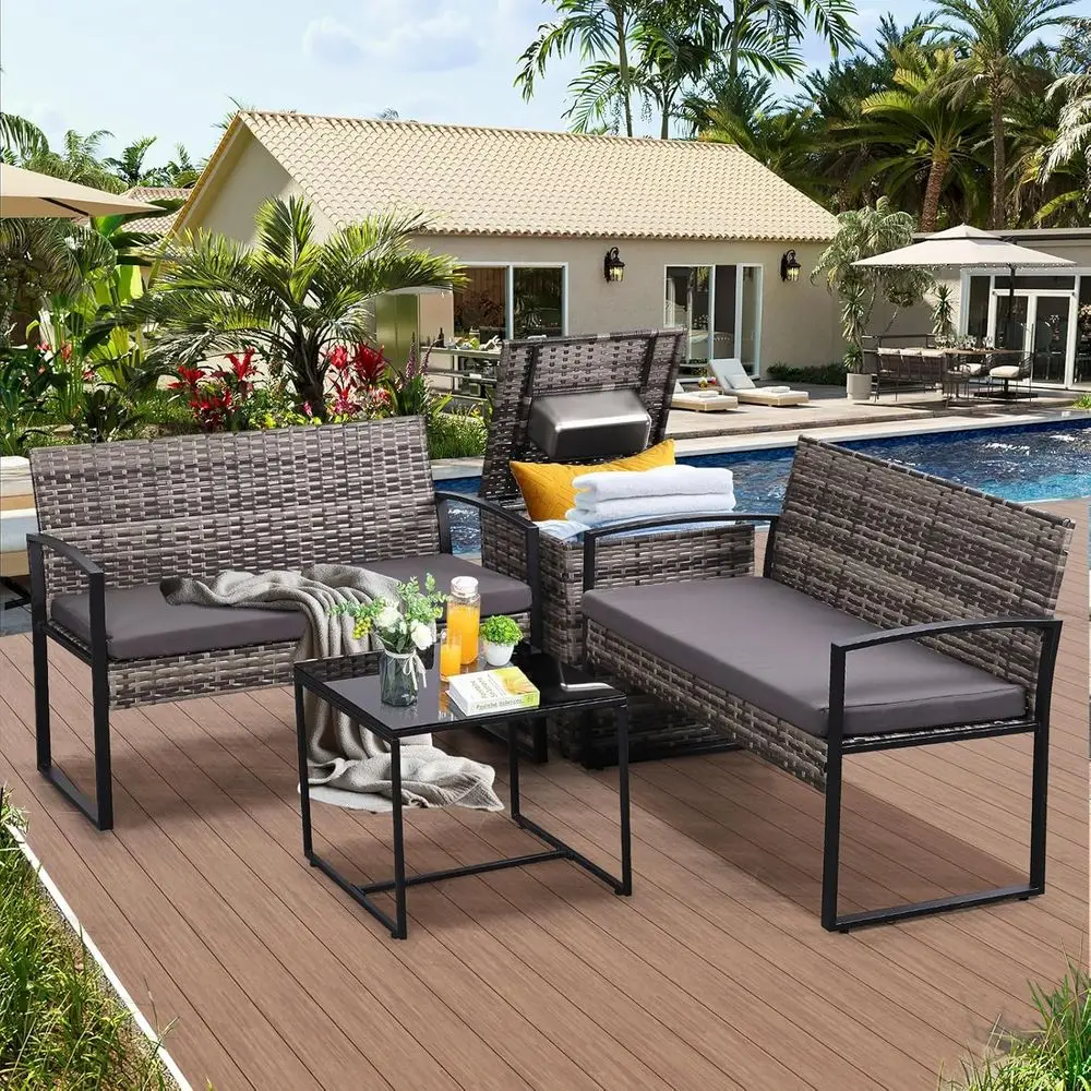 Conjunto de Móveis para Pátio  - Outdoor Furniture Loveseat avaliação e preço