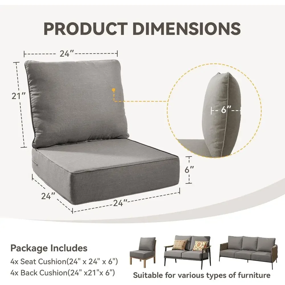 Conjunto de Almofadas para Ext - Outdoor Furniture Cushions 24 X 24 avaliação e preço