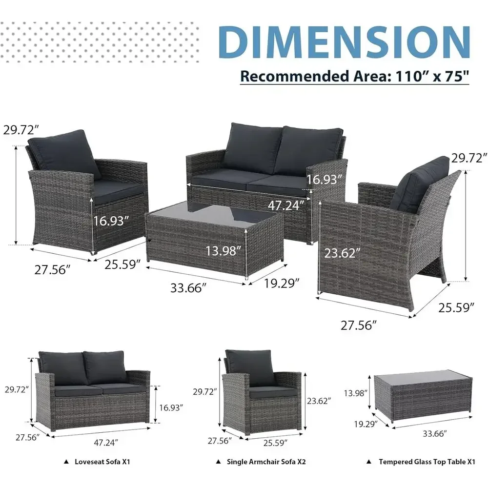 Conjunto de móveis para pátio  - Outdoor Furniture Loveseat avaliação e preço