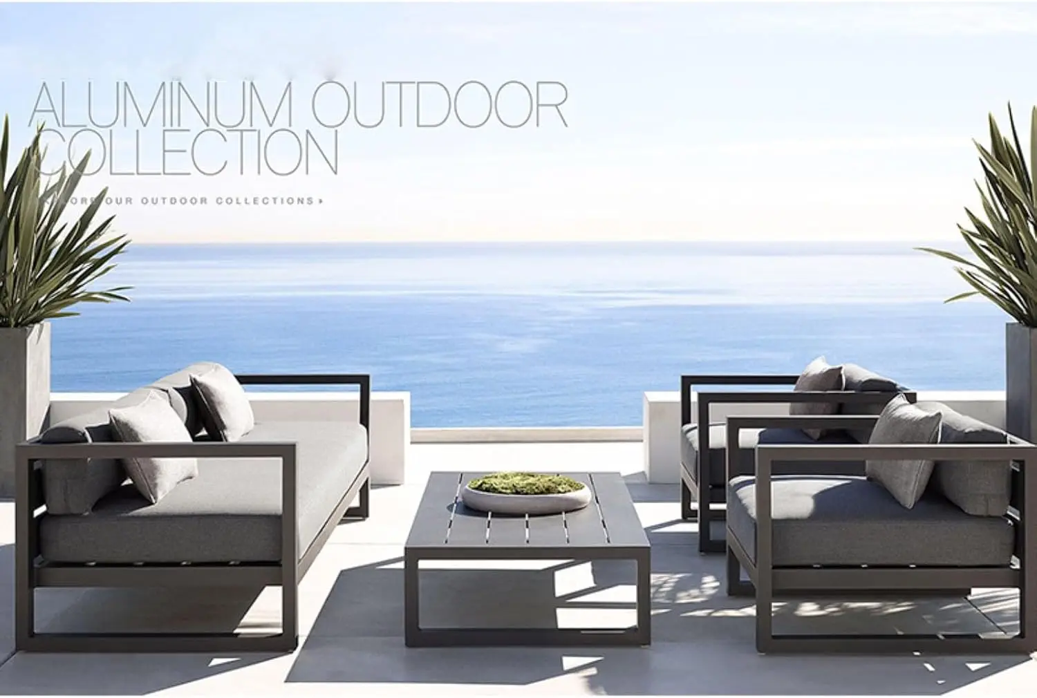 Sofá Modular de Alumínio para  - Outdoor Furniture Loveseat avaliação e preço