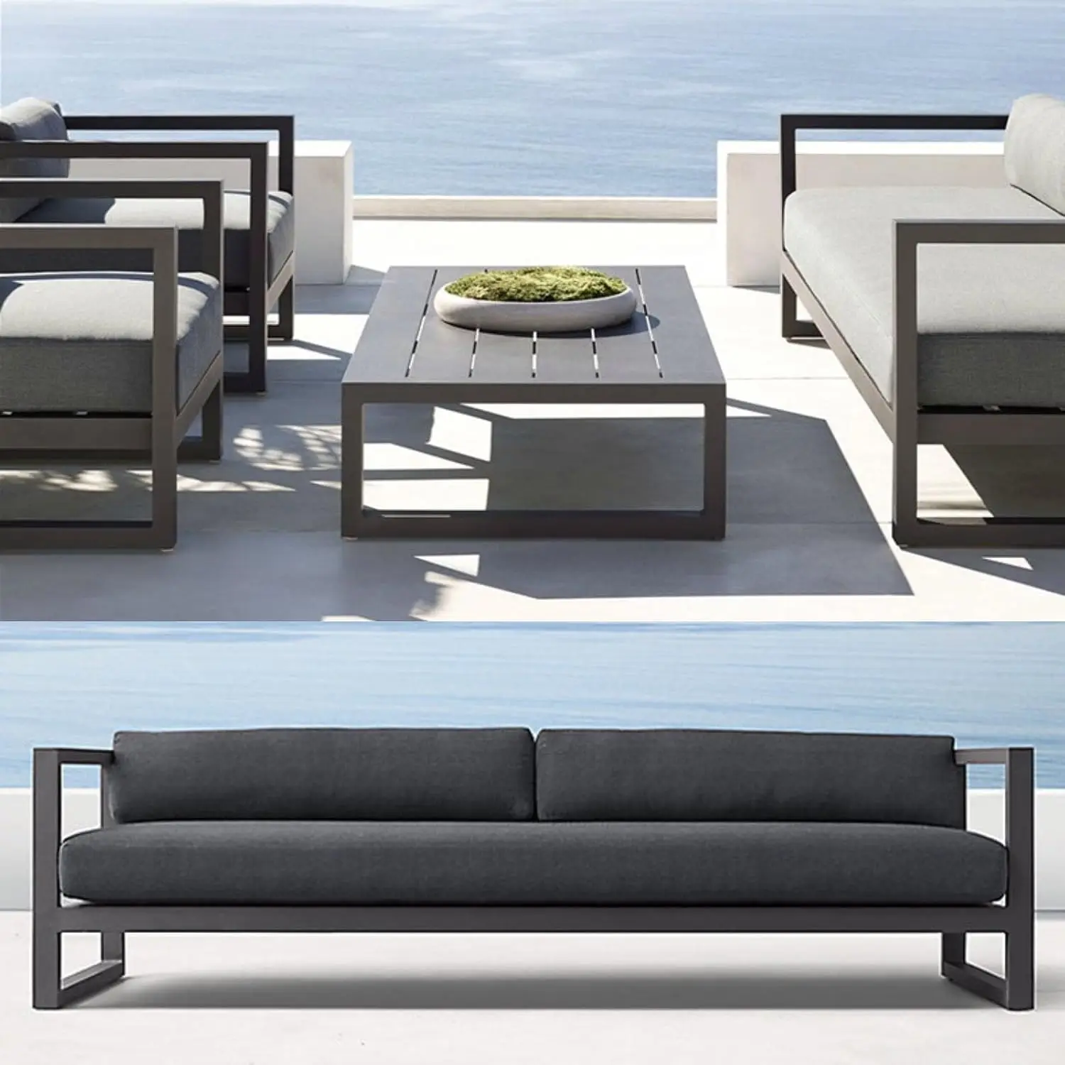 Sofá Modular de Alumínio para  - Outdoor Furniture Loveseat avaliação e preço