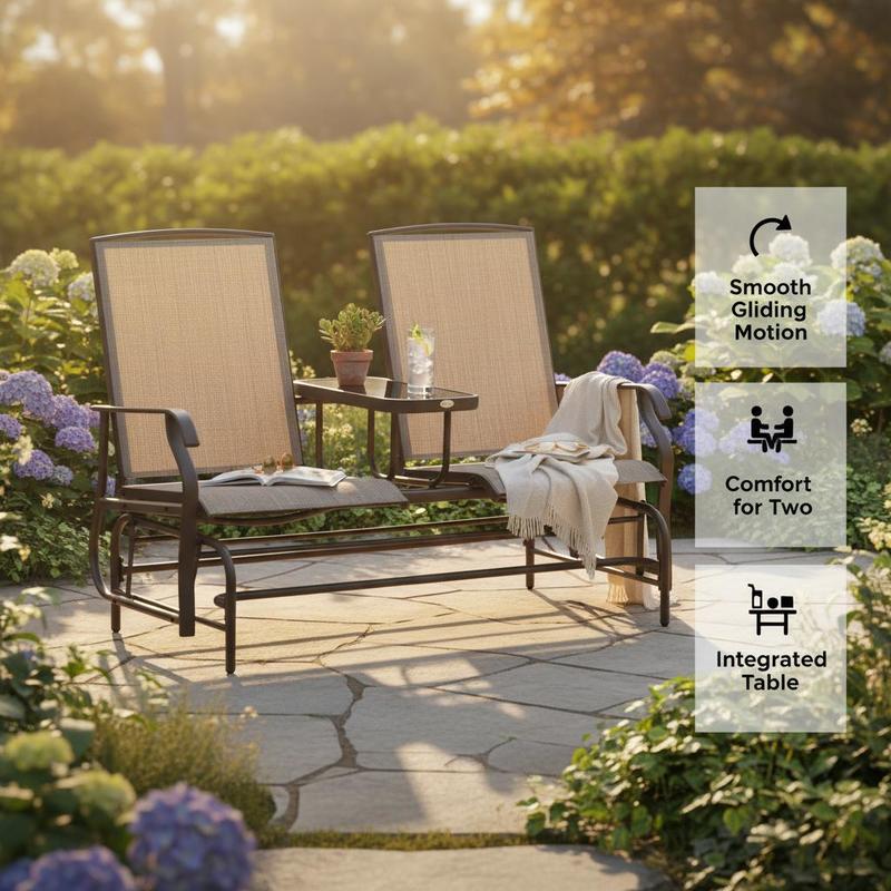 Cadeira de Balanço para Pátio, - Outdoor Furniture Loveseat avaliação e preço
