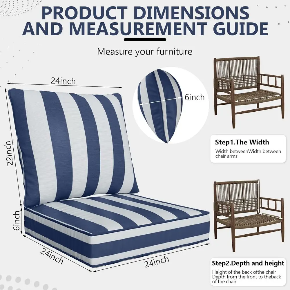 Conjunto de Almofadas Profunda - Outdoor Furniture Cushions 24 X 24 avaliação e preço