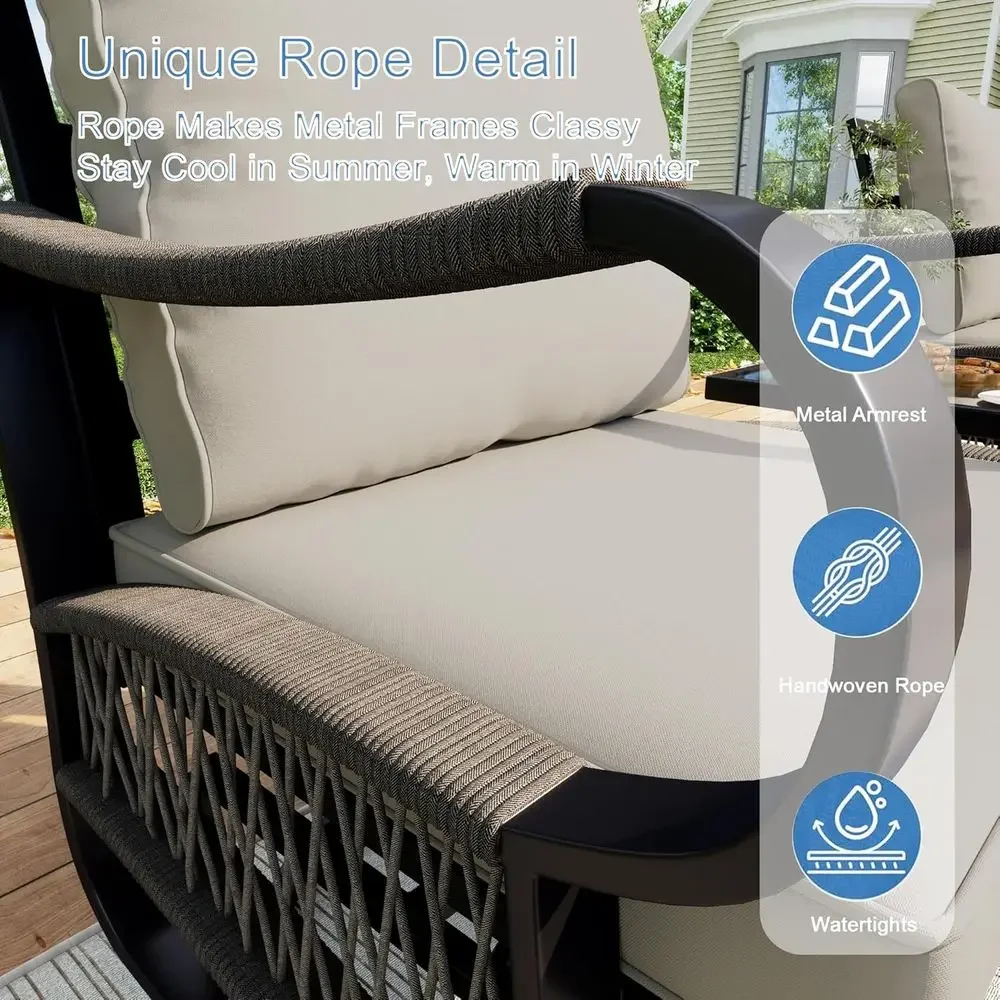 Conjunto de Móveis de Metal pa - Outdoor Furniture Loveseat avaliação e preço