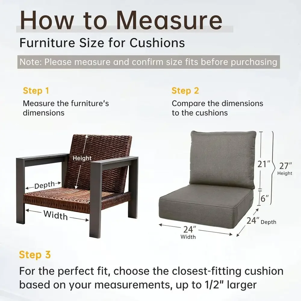 Conjunto de 6 Almofadas Grossa - Outdoor Furniture Cushions 24 X 24 avaliação e preço